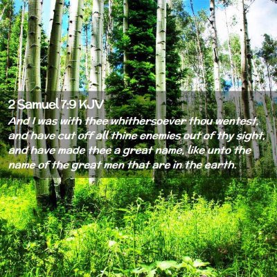 2 Samuel 7:9 KJV Free Bible Images