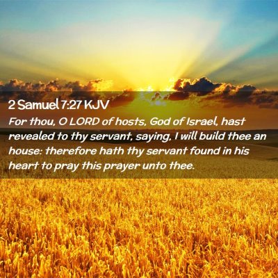 2 Samuel 7:27 KJV Free Bible Images