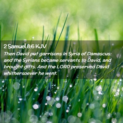 2 Samuel 8:6 KJV Free Bible Images