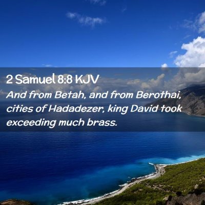 2 Samuel 8:8 KJV Free Bible Images