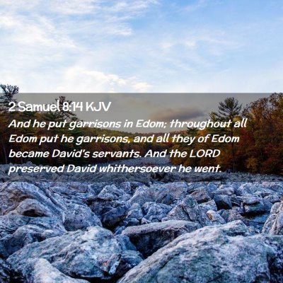 2 Samuel 8:14 KJV Free Bible Images