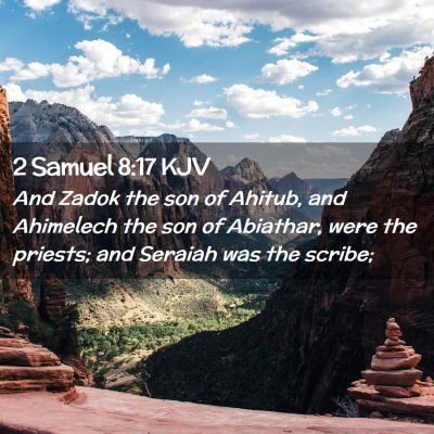 2 Samuel 8:17 KJV Free Bible Images