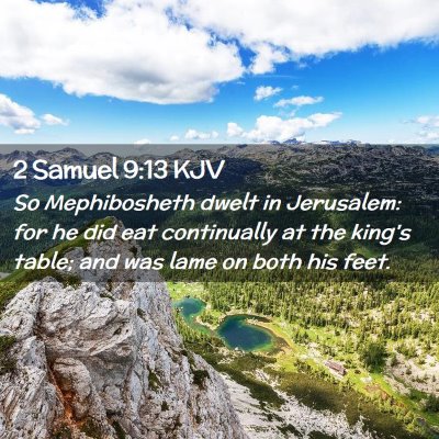 2 Samuel 9:13 KJV Free Bible Images