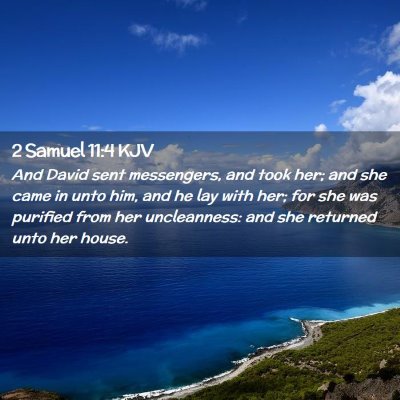 2 Samuel 11:4 KJV Free Bible Images