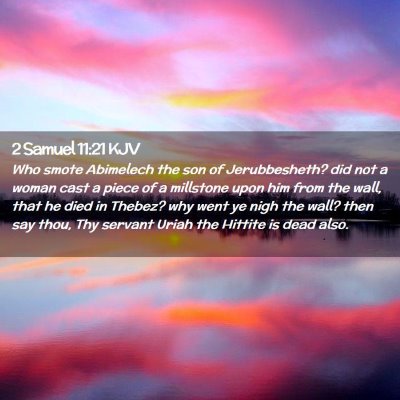 2 Samuel 11:21 KJV Free Bible Images