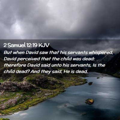 2 Samuel 12:19 KJV Free Bible Images