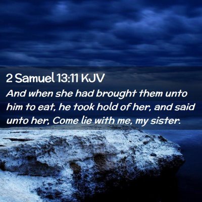 2 Samuel 13:11 KJV Free Bible Images