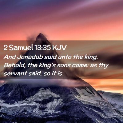 2 Samuel 13:35 KJV Free Bible Images