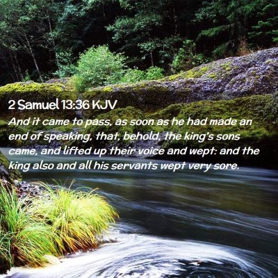 2 Samuel 13:36 KJV Free Bible Images