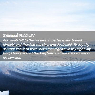 2 Samuel 14:22 KJV Free Bible Images