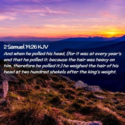 2 Samuel 14:26 KJV Free Bible Images