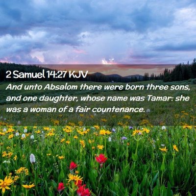 2 Samuel 14:27 KJV Free Bible Images