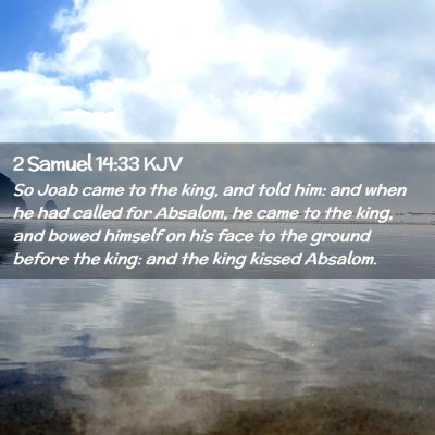 2 Samuel 14:33 KJV Free Bible Images