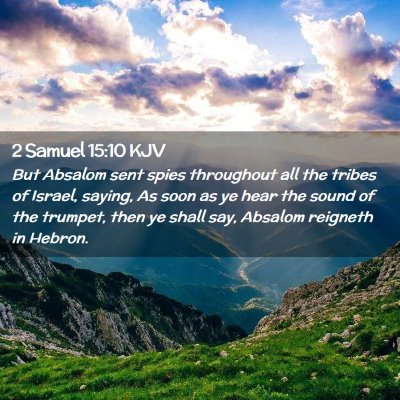 2 Samuel 15:10 KJV Free Bible Images