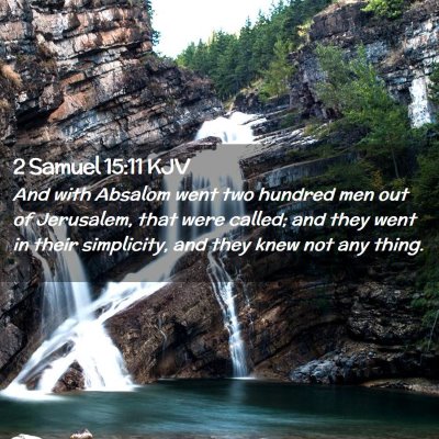 2 Samuel 15:11 KJV Free Bible Images