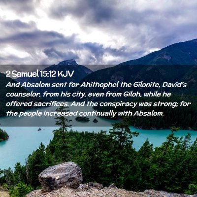 2 Samuel 15:12 KJV Free Bible Images