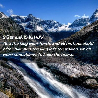 2 Samuel 15:16 KJV Free Bible Images