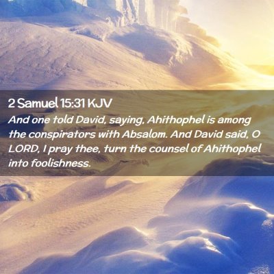 2 Samuel 15:31 KJV Free Bible Images