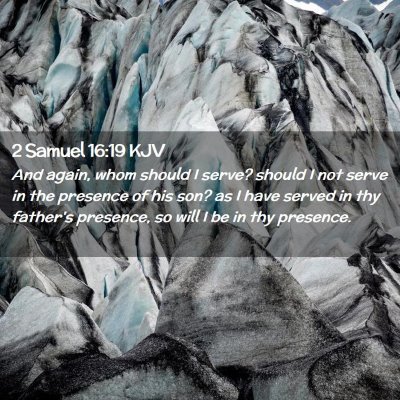 2 Samuel 16:19 KJV Free Bible Images