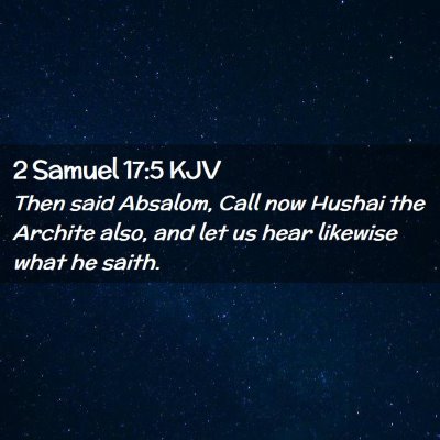 2 Samuel 17:5 KJV Free Bible Images