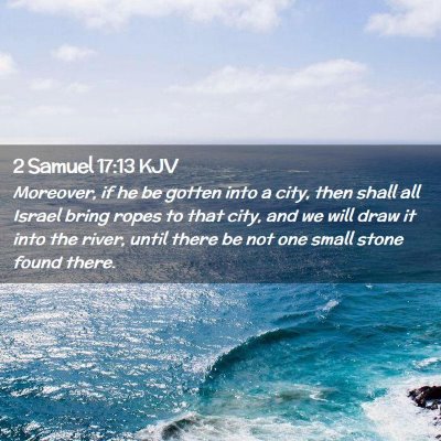 2 Samuel 17:13 KJV Free Bible Images