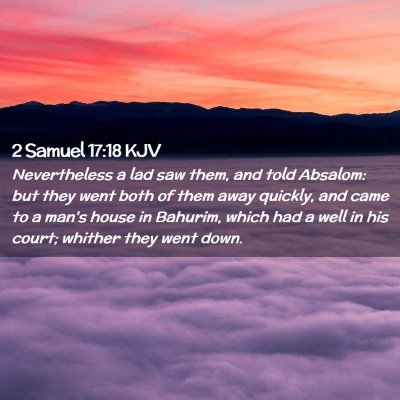 2 Samuel 17:18 KJV Free Bible Images