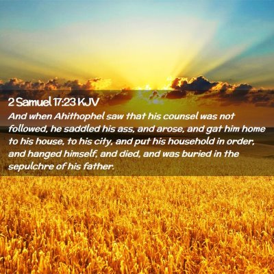 2 Samuel 17:23 KJV Free Bible Images