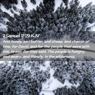 2 Samuel 17:29 KJV Free Bible Images