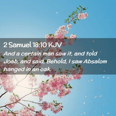 2 Samuel 18:10 KJV Free Bible Images