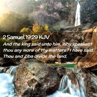 2 Samuel 19:29 KJV Free Bible Images