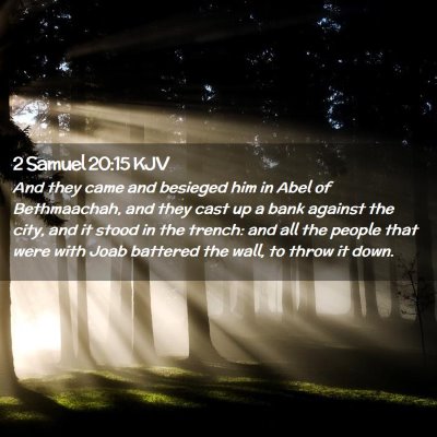 2 Samuel 20:15 KJV Free Bible Images