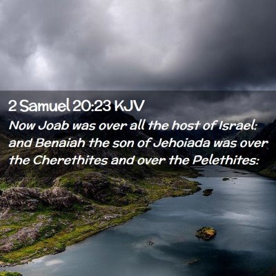 2 Samuel 20:23 KJV Free Bible Images