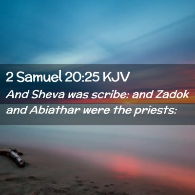 2 Samuel 20:25 KJV Free Bible Images