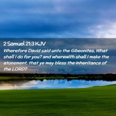 2 Samuel 21:3 KJV Free Bible Images