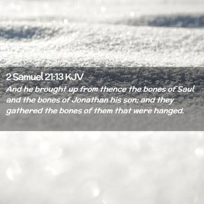 2 Samuel 21:13 KJV Free Bible Images