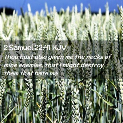 2 Samuel 22:41 KJV Free Bible Images