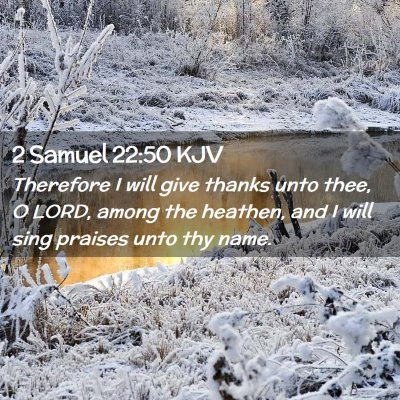 2 Samuel 22:50 KJV Free Bible Images