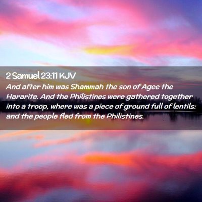 2 Samuel 23:11 KJV Free Bible Images