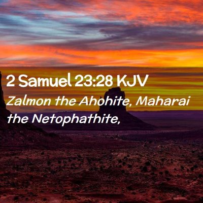 2 Samuel 23:28 KJV Free Bible Images