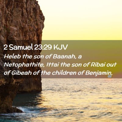 2 Samuel 23:29 KJV Free Bible Images