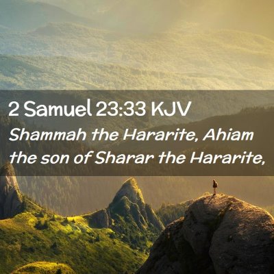 2 Samuel 23:33 KJV Free Bible Images