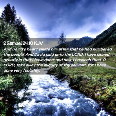 2 Samuel 24:10 KJV Free Bible Images