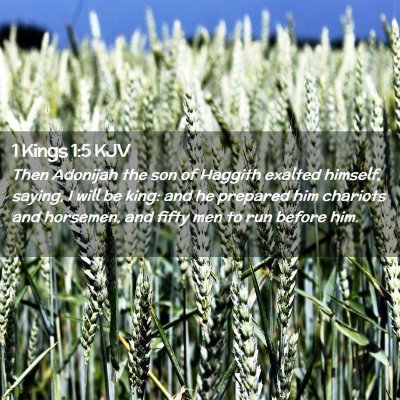 1 Kings 1:5 KJV Free Bible Images