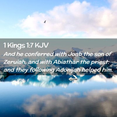 1 Kings 1:7 KJV Free Bible Images