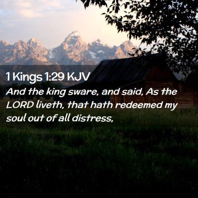 1 Kings 1:29 KJV Free Bible Images