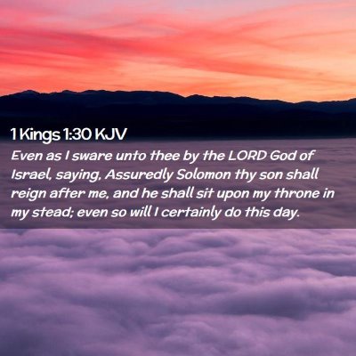 1 Kings 1:30 KJV Free Bible Images