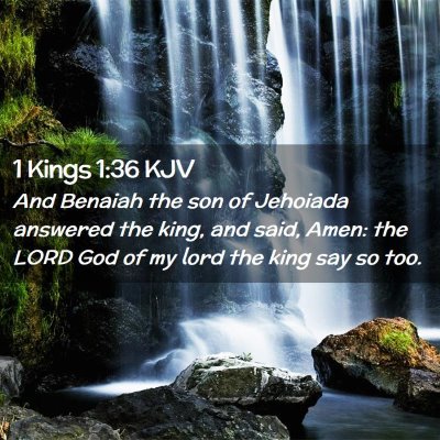 1 Kings 1:36 KJV Free Bible Images