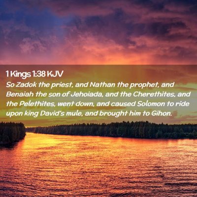 1 Kings 1:38 KJV Free Bible Images