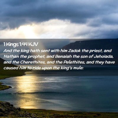 1 Kings 1:44 KJV Free Bible Images