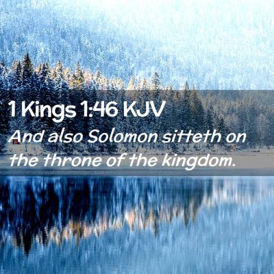 1 Kings 1:46 KJV Free Bible Images